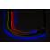 A 3pi robot following a line in the dark, making the glow of the LEDs more apparent